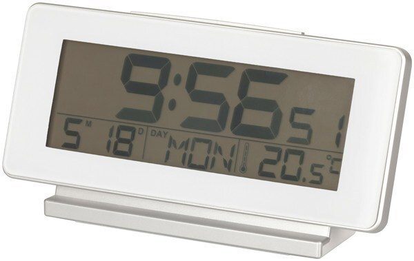 LCD Desk Clock with Daily Alarm LED Backlight Carousel 1