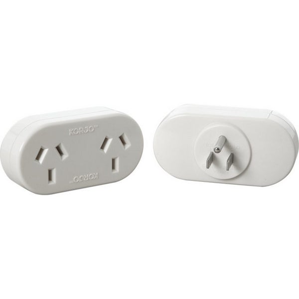 Dual Aust To Single USA Travel Adaptor Korjo Carousel 1