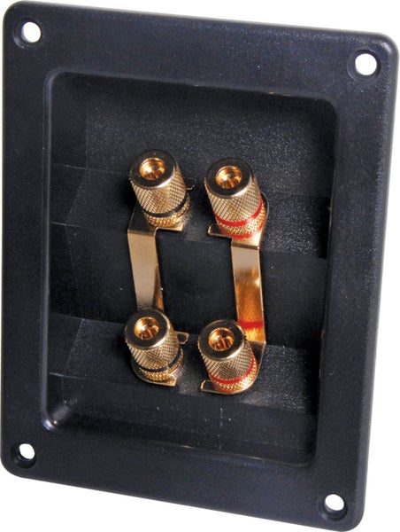 4 Way Speaker Terminal Binding Post Gold Rect Carousel 1