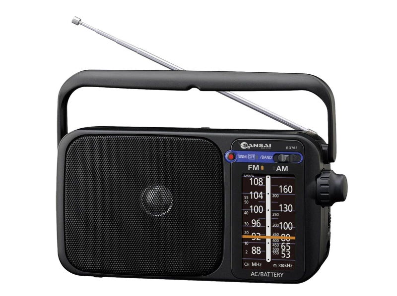Sansai AM FM Black Portable Radio Carousel 1