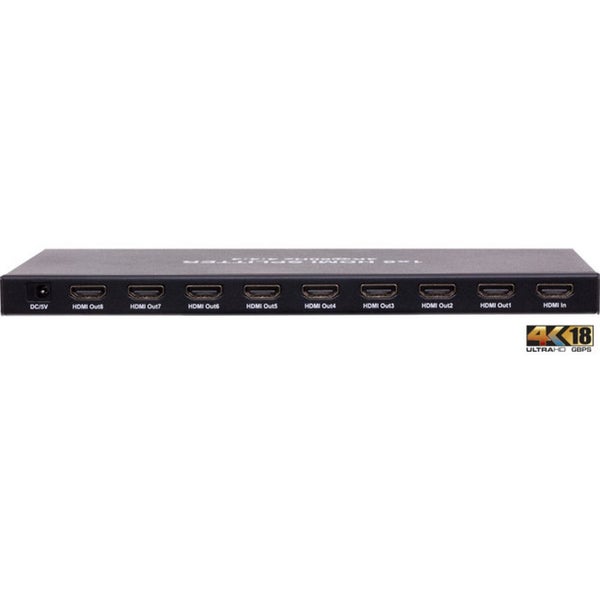 18Gbps 8 Way HDMI Splitter 1 In 8 Out Slim HDMI Carousel 2