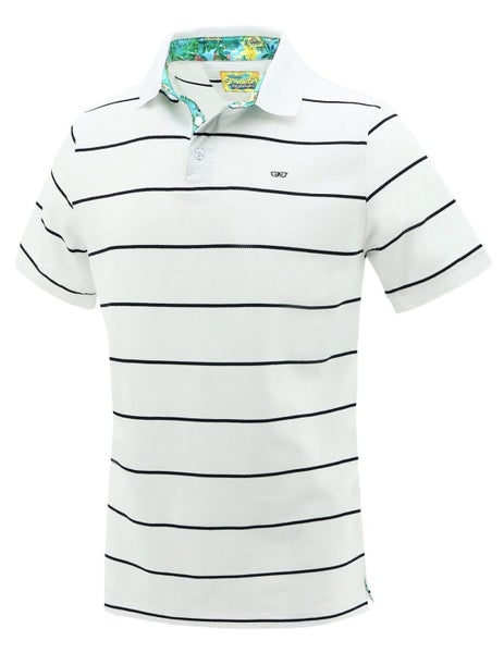 SpongeBob Squarepants Mens Polo Shirt - White Stripe Carousel 1