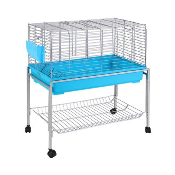 Rabbit Cage Hutch Cages Indoor Hamster Enclosure Carrier Bunny Blue Carousel 1