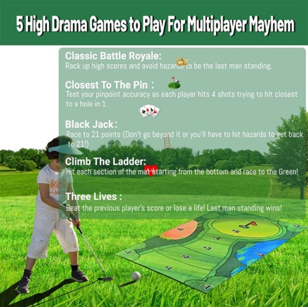 Golf Putting Chipping Hitting Mats Casual Game Set Family Party 2023175 Carousel 15