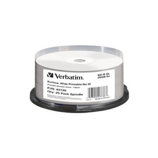 Verbatim Blu Ray Bd R 25Pk 25Gb 6X Spindle Carousel 1