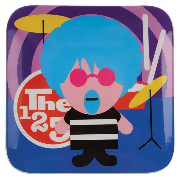 French Bull Rockstar with Blue Hair Plate Carousel 1