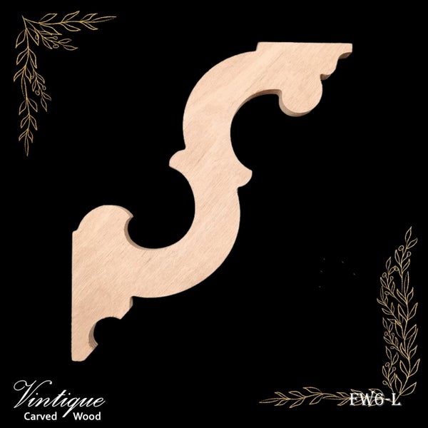 Carved wooden Lace Fretwork Corner -Homestead Large (FW6-L) 295mm x 245mm Carousel 1