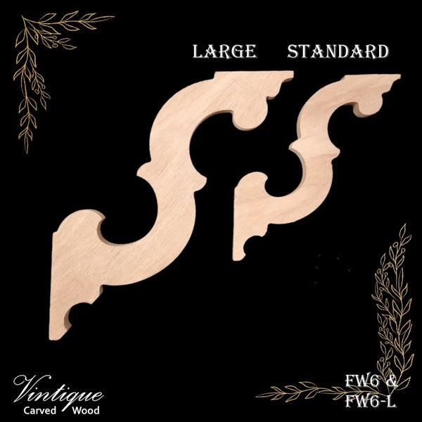 Carved wooden Lace Fretwork Corner -Homestead Large (FW6-L) 295mm x 245mm Carousel 2