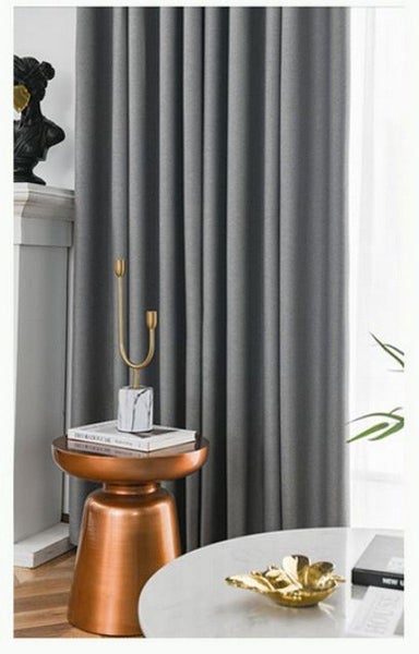 460CM X205CM Thick & Heavy Linen Effect Blockout Thermal Ready to Hang Curtains Carousel 2