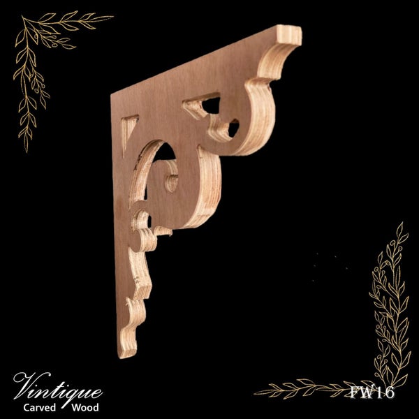 Carved wooden Lace Fretwork Corner -Rusell (FW16) 292mm x 255mm Carousel 2