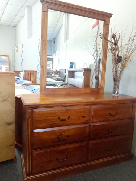SALE!!!! SALE!!!! Solid NZ Pine Wood- Classic Dresser & Mirror Carousel 1