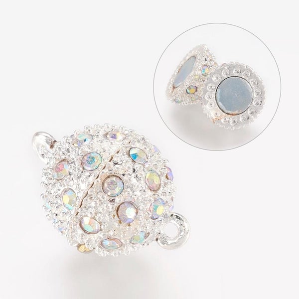 Large 21mm Magnetic AB Rhinestone Clasp Carousel 1