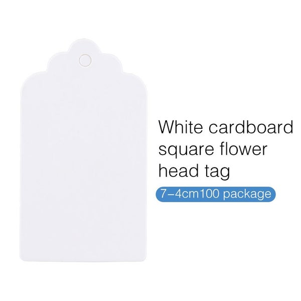 100x Blank Kraft Paper Hang Tags Wedding Party Favour Label Price Gift Cards Carousel 2