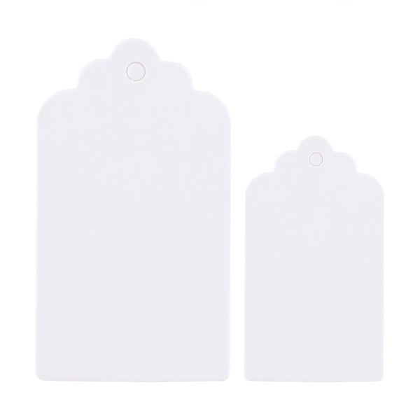 100x Blank Kraft Paper Hang Tags Wedding Party Favour Label Price Gift Cards Carousel 3