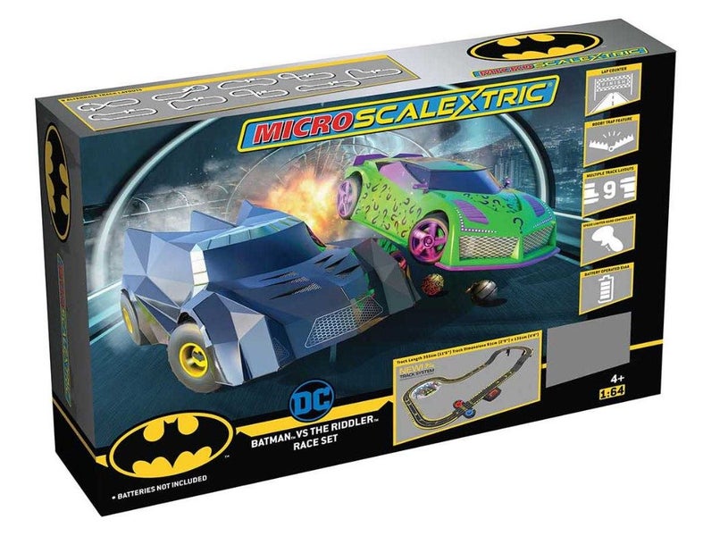 SCALEXTRIC G1170 Micro Set Battery Powered: Batman vs The Riddler Set Carousel 1