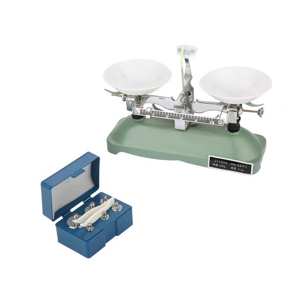 Mechanical Tray Balance Scale with Weights Chemical Laboratory Teaching Tool Carousel 1
