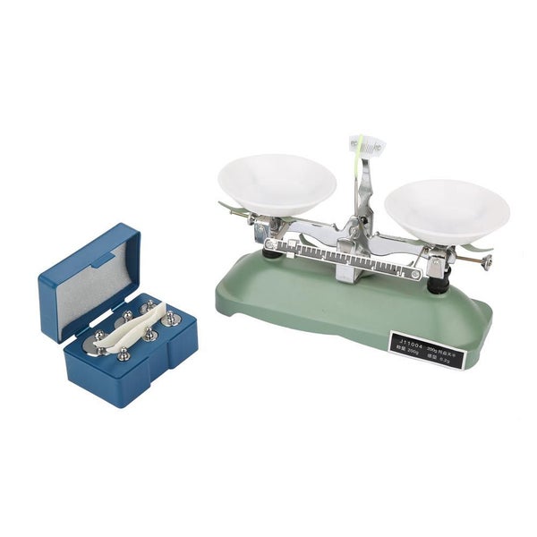 Mechanical Tray Balance Scale with Weights Chemical Laboratory Teaching Tool Carousel 2