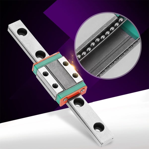1pc LML9B Miniature Linear Rail Guide Rail 9mm Width + Slide Block (100mm) Carousel 3