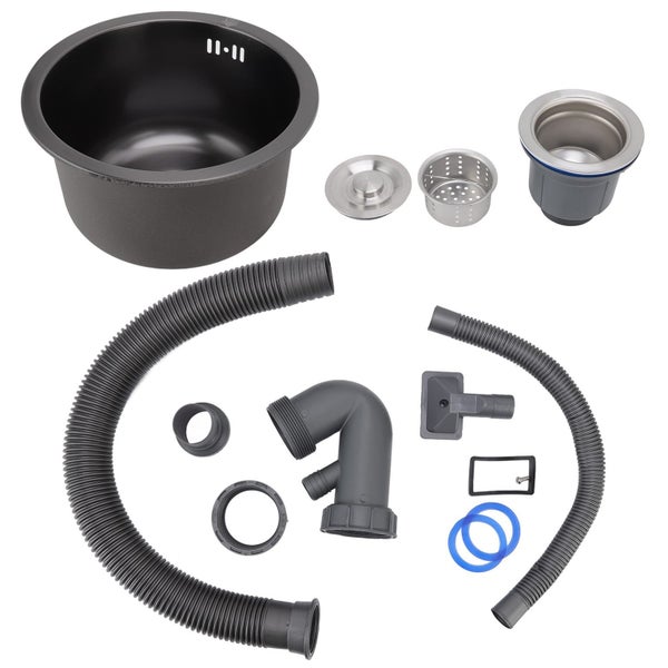 Mini Round Kitchen Sink Bar Stainless Steel Basin Carousel 3