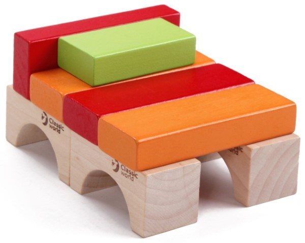Classic World 100Pc Wooden Blocks - Barrel Carousel 3