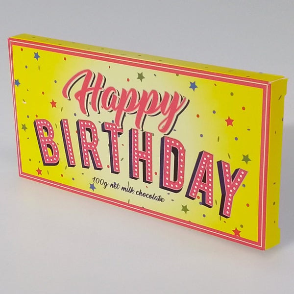 Bloomsberry & Co 'Happy Birthday' Milk Chocolate Bar Carousel 1