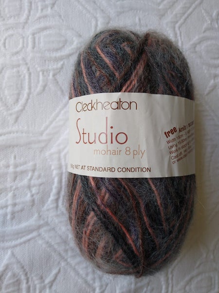 *Cleckheaton* Studio Mohair 8ply. 50 grams. Variegated tones. Carousel 1