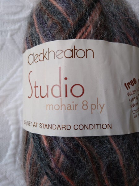 *Cleckheaton* Studio Mohair 8ply. 50 grams. Variegated tones. Carousel 2