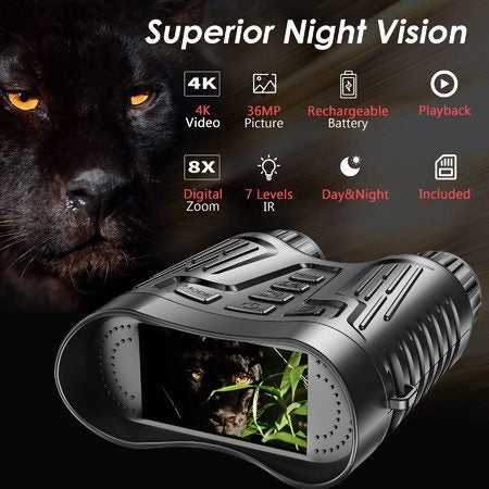 Night Vision Goggles 4K Night Vision Binoculars for Adults 3.2\'\' HD Screen Bin Carousel 1