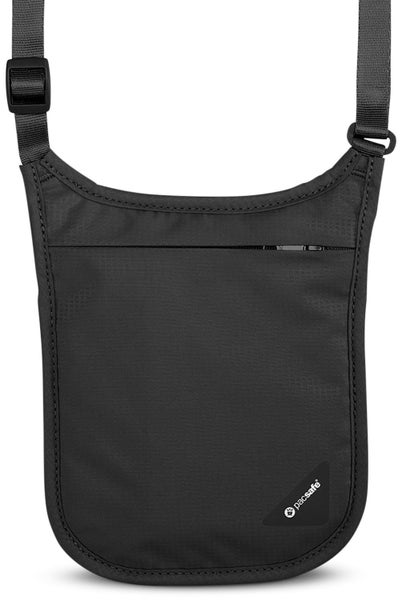 Pacsafe Coversafe V75 RFID Blocking Neck Pouch Black Carousel 1