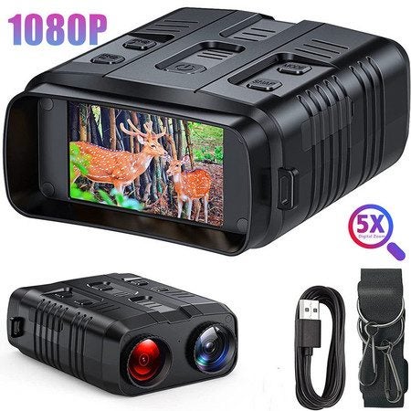 4K Night Vision Goggles Binoculars Infrared Thermal Binoculars w/ LCD Screen Carousel 1