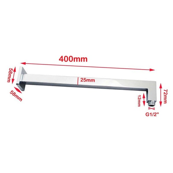 Wall Mounted Shower Arm 400mm Carousel 4