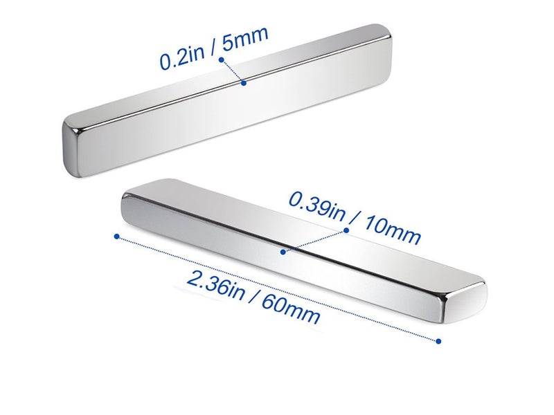 10Pcs Strong Neodymium Bar Magnets x2 Carousel 12