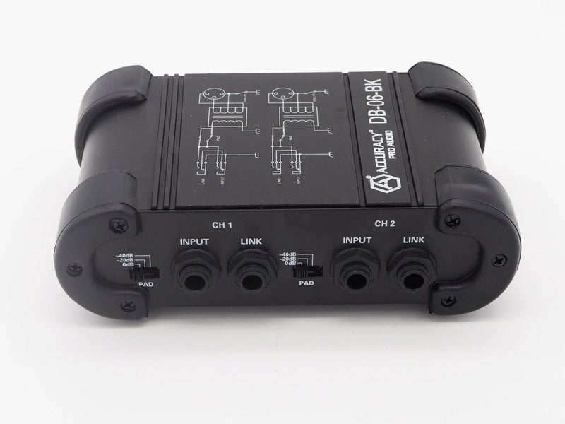 Passive Dual Channel Direct Box/DI Box DB-06 Black (PA12) Carousel 2