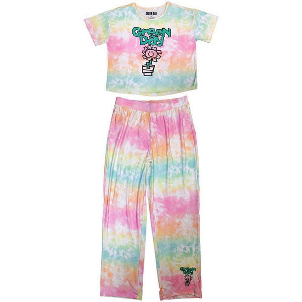 Green Day Flower Pot Band Logo Pyjamas Carousel 1