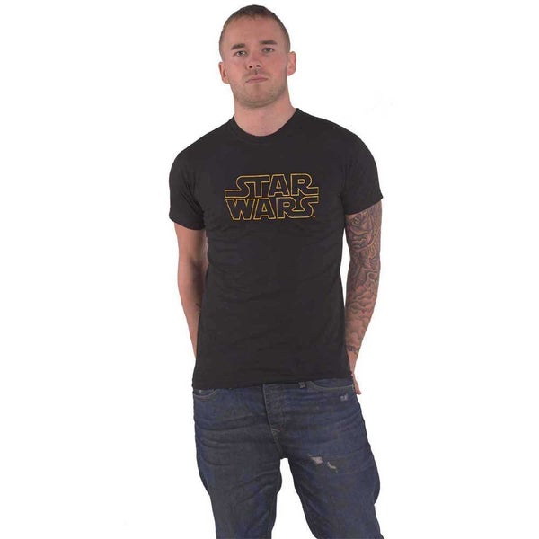 Star Wars T Shirt Logo Outline new Official Mens Black Carousel 1