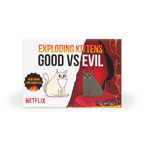 Exploding Kittens Good vs. Evil - 55 Cards,Elevate with New Characters - Family Carousel 1