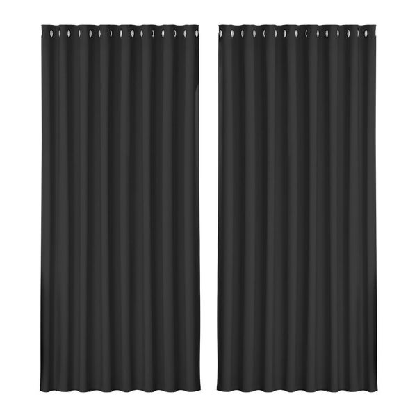 Artiss 2X Blockout Curtains Blackout Eyelet 300X230cm Curtains & Drapes Carousel 1