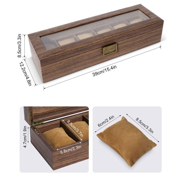 STORFEX: 6-Grid Advanced Watch Storage Display Box Carousel 2