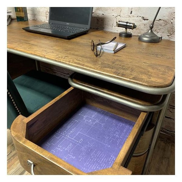 Rembrandt French Art Deco Desk - Rustic (FF9003) Carousel 2