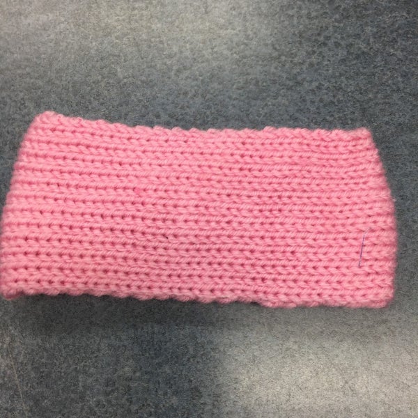 Girls Knitted Headband - Pink Carousel 2