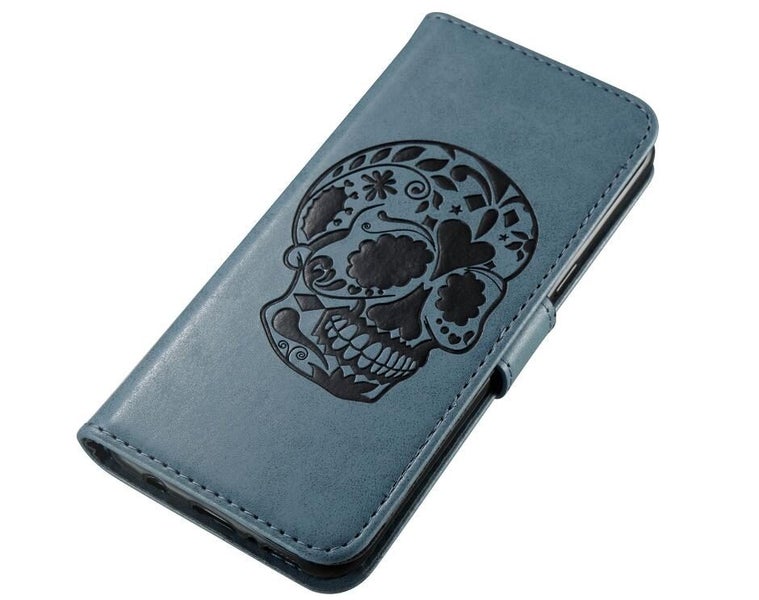 Galaxy Note 3 case skull vintage leather wallet case Carousel 2