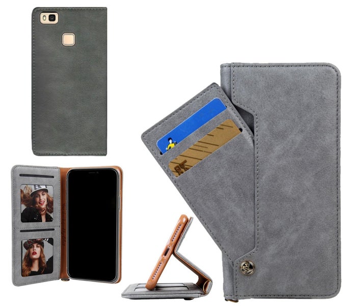Huawei P9 lite case slim leather wallet case 6 cards 2 ID magnet Carousel 1