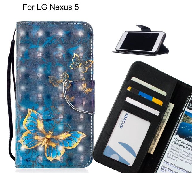 LG Nexus 5 Case Leather Wallet Case 3D Pattern Printed Carousel 1