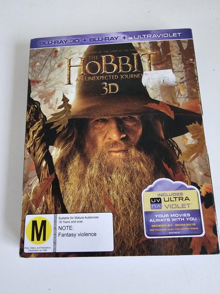 The Hobbit An Unexpected Journey - 3D, blue-ray & ultraviolet (4 disc) Carousel 1