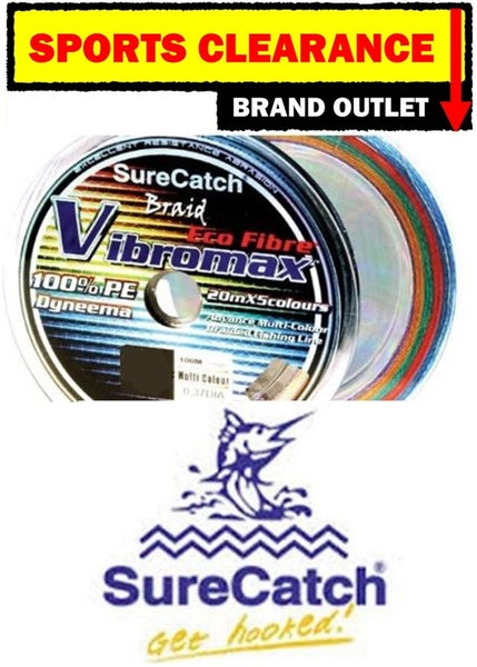 SureCatch Braid Vibromax 20lb/9.1kg 110yd/100m rainbow spool. WHY PAY $35.99 Carousel 1
