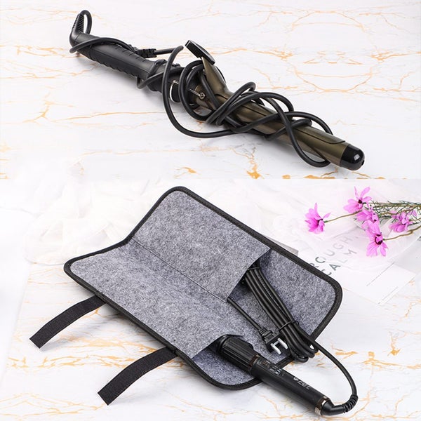 Portable Heatproof Mat with Travel Pouch for Flat Iron Curling Iron Carousel 2