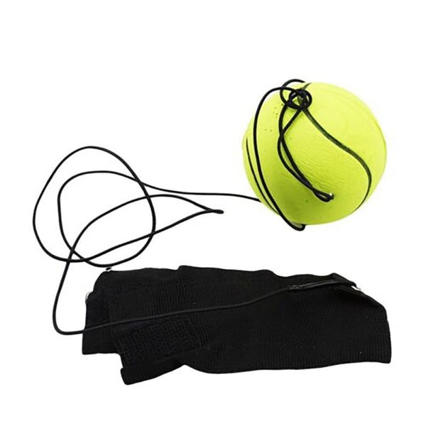 Rubber Balls with Wrist Strap Bounce and Return Kids' Active Play -Yellow Carousel 1
