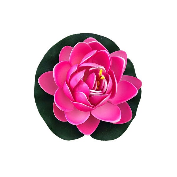 6pcs Artificial Floating Lotu Colorful Fake Water Lily for Garden Pond Fish Tank Carousel 9