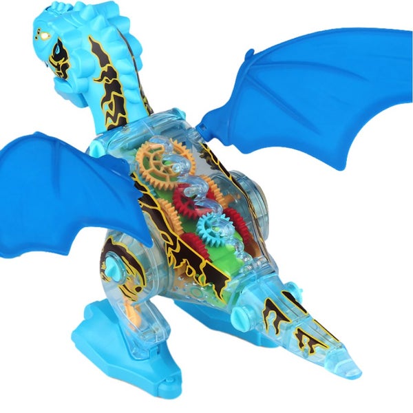 Kids Walking Spray Dinosaur Toys Electronic Dinosaur with Lighting-Blue Carousel 2