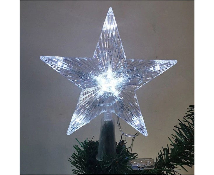 LED Christmas Star Tree Topper Festive Lights for Party Decoration-White Carousel 1